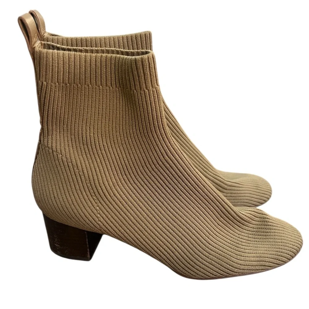 Everlane The Glove Boot Sock Boot Tan Brown Size 9 - Picture 2 of 6